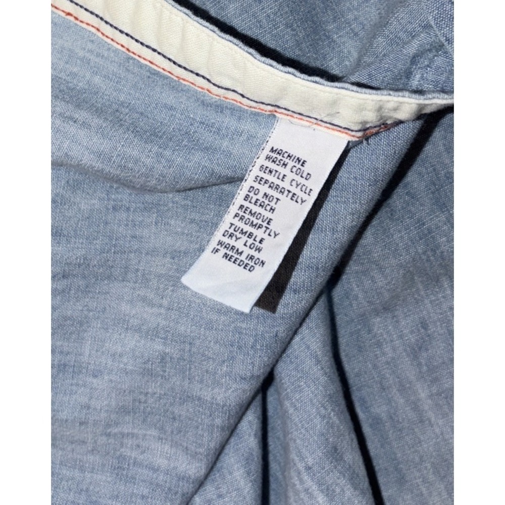 Polo Ralph Lauren Shirt Mens L Vintage 90s Military Chambray 109th Div Stencil - Picture 9 of 16